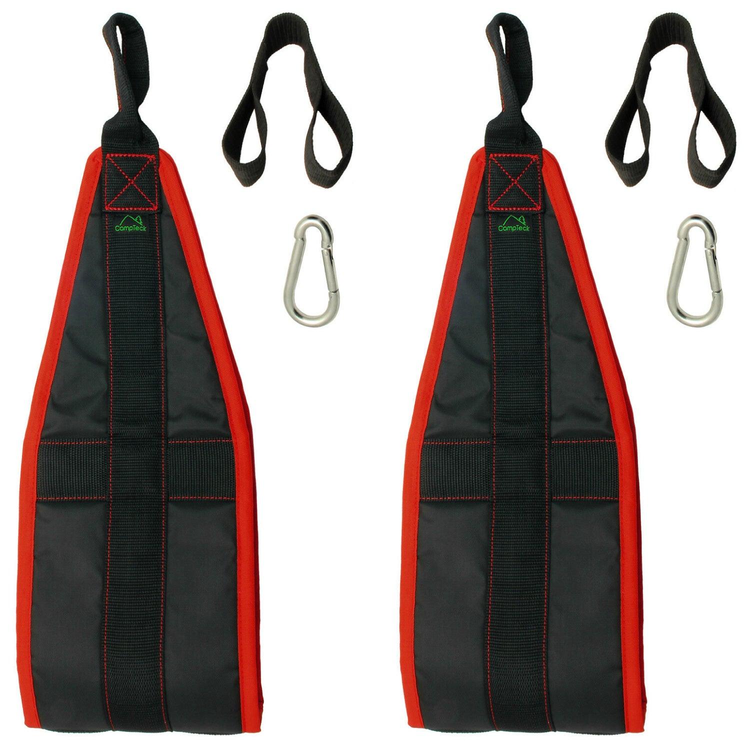 Hanging Ab Straps - Ab Slings Straps - Rip Resistant Heavy Duty Pair for Pull Up Bar Hanging Leg Raiser Fitness with Big D-ring Steel Quick Exercise & Fitness - Tophatter Daily Deals