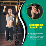 Hanging Ab Straps - Ab Slings Straps - Rip Resistant Heavy Duty Pair for Pull Up Bar Hanging Leg Raiser Fitness with Big D-ring Steel Quick Exercise & Fitness - Tophatter Daily Deals