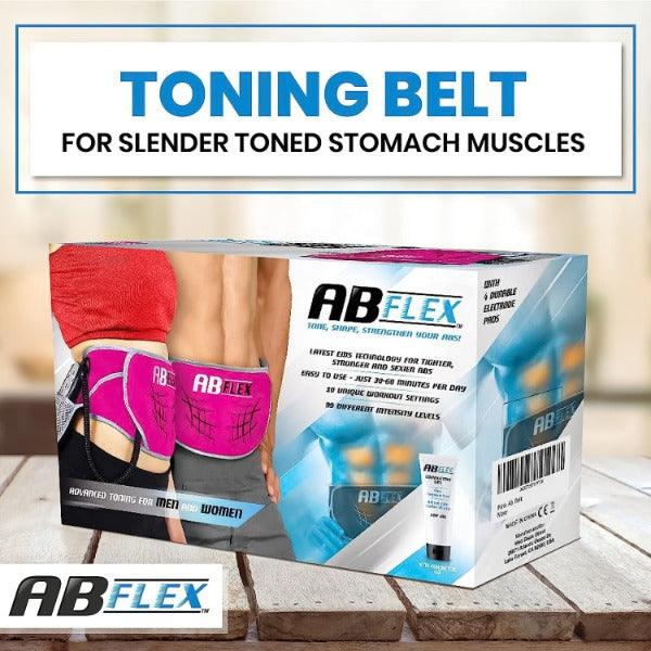 Stomach Toner Belt - ABFLEX Ab Toning Belt and Ab Stimulator for Slender Toned Stomach Muscles Health Care - Tophatter Daily Deals