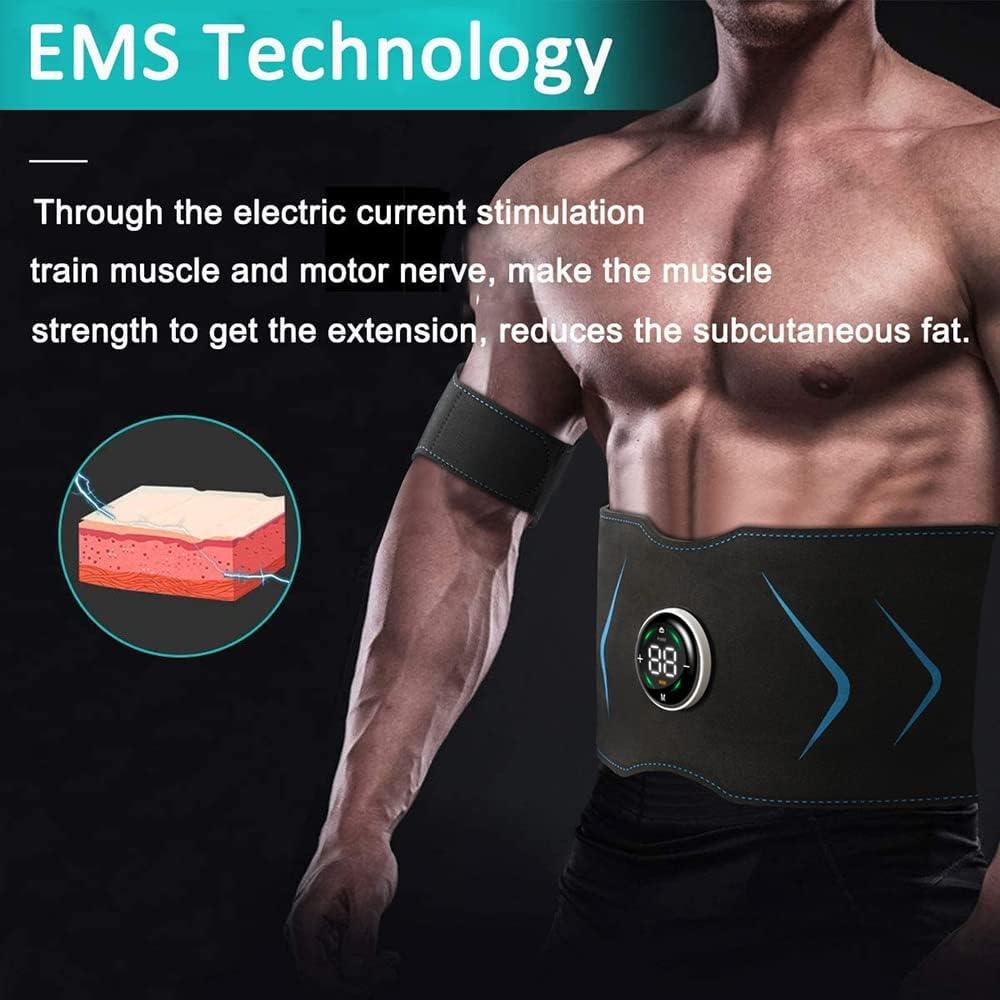 AB Electrical Stimulation - Rechargeable EMS Abdominal Muscle Toning Belt Fitness - Tophatter Daily Deals
