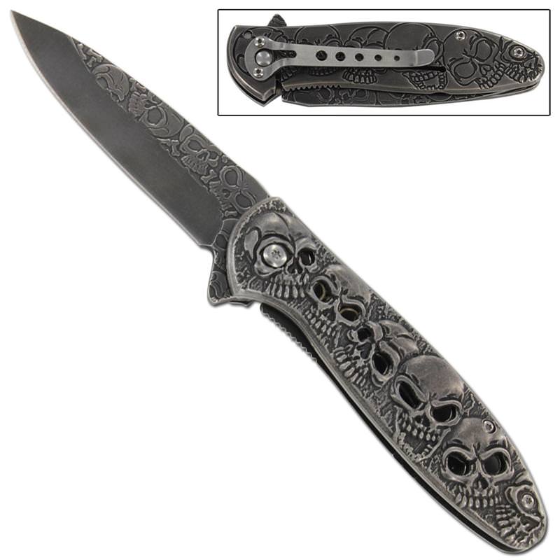 Abbadon Unleashed Spring Assist Knife - TOPHATTER'S ARMORY DEALS Collectible Weapons - Tophatter Daily Deals