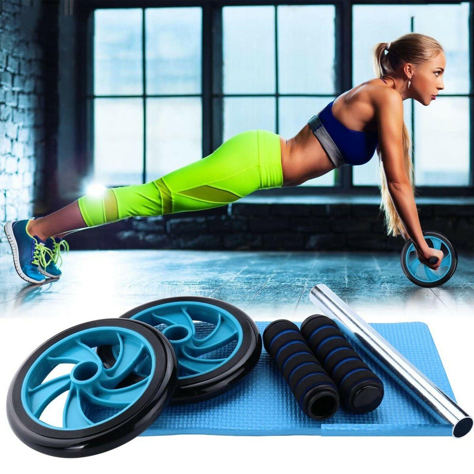 AB Roller Wheel - Abdominal Roller Exercise Wheel for Home Gym Fitness Equipment Accessories Exercise & Fitness - Tophatter Daily Deals