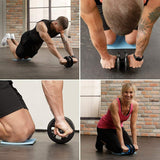 AB Roller Wheel - Abdominal Roller Exercise Wheel for Home Gym Fitness Equipment Accessories Exercise & Fitness - Tophatter Daily Deals