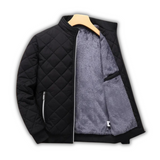 Insulating Men's Jacket - Quilted Bomber, Fleece, Winter Black - Tophatter Daily Deals