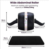 Abdominal Exercise Roller - Chunky wheel AB Roller with Extra Thick Knee Pad Core Workout Abdominal Exercise Exercise & Fitness - Tophatter Daily Deals