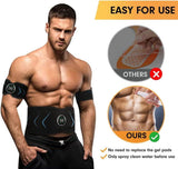 AB Electrical Stimulation - Rechargeable EMS Abdominal Muscle Toning Belt Fitness - Tophatter Daily Deals