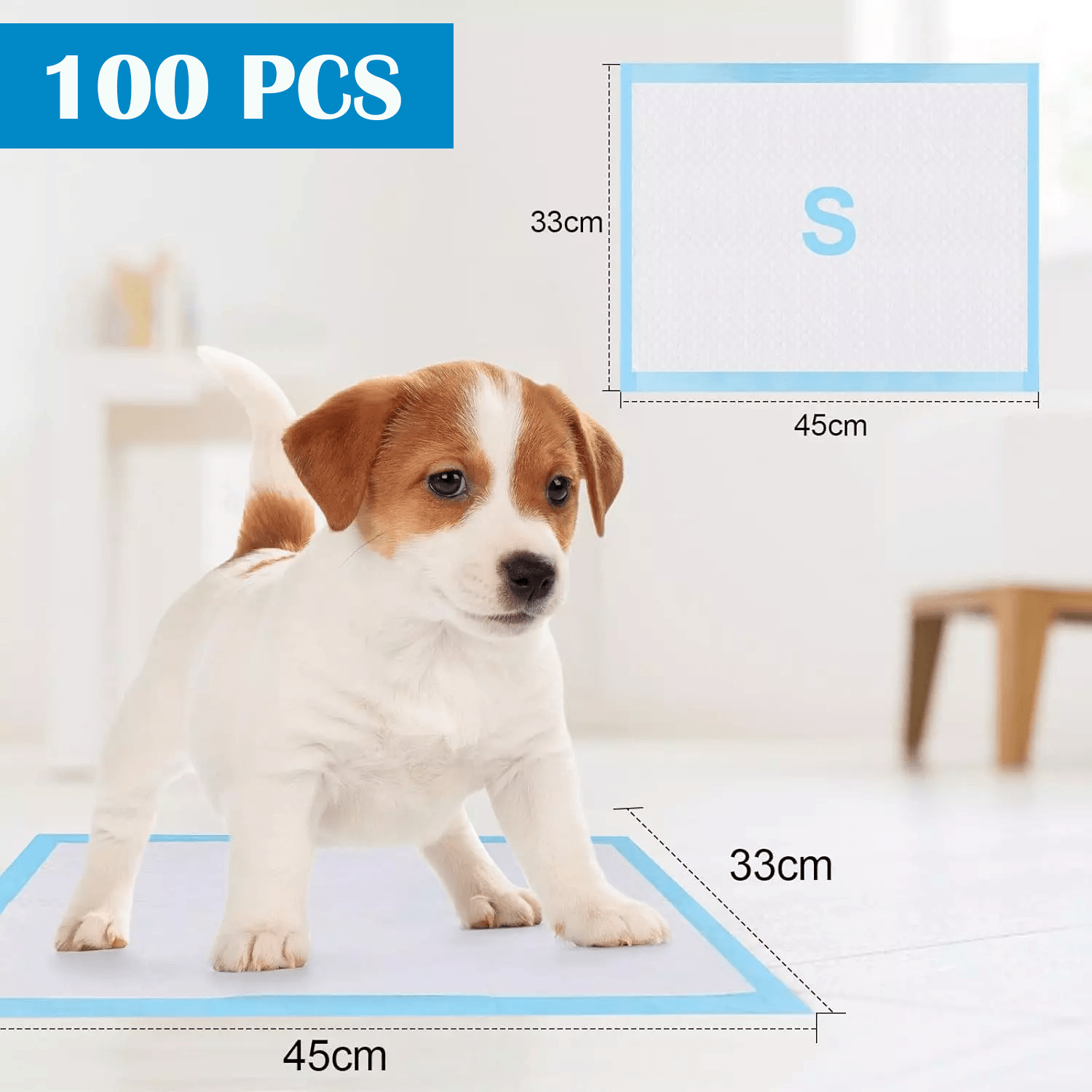 Pet Toilet Training Pads – 100pcs Super Absorbent Puppy Masts for Indoor & Outdoor Use Pads - Tophatter Daily Deals