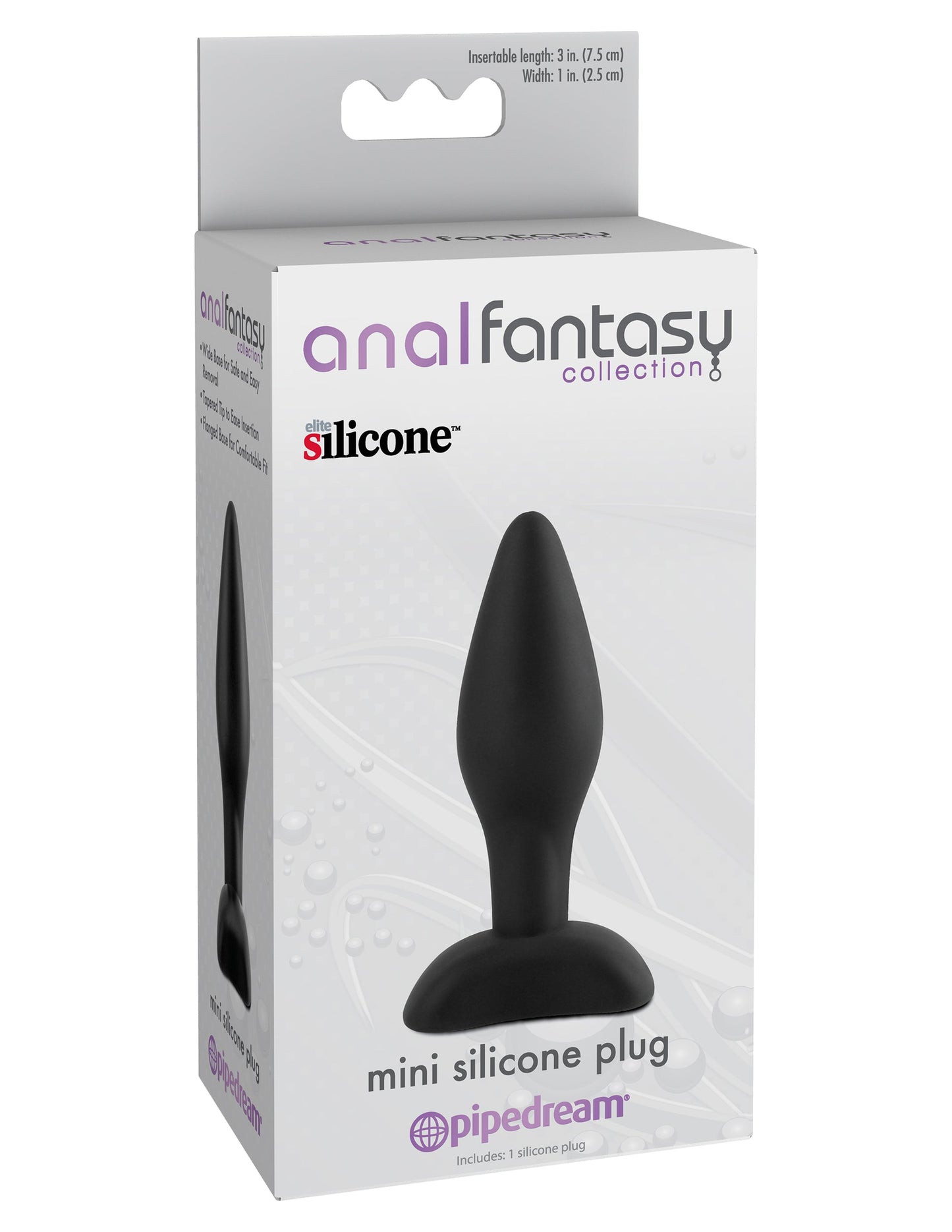 Anal Fantasy Collection Mini Silicone Plug Black 7.5 cm Butt Plug > Anal Range > Butt Plugs - Tophatter Daily Deals