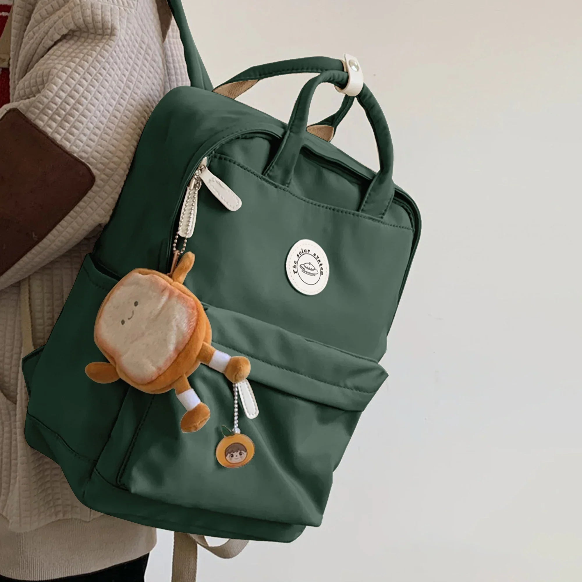 School Nylon Backpack for Teens and Women (Olive) Luggage & Bags > Backpacks - Tophatter Daily Deals