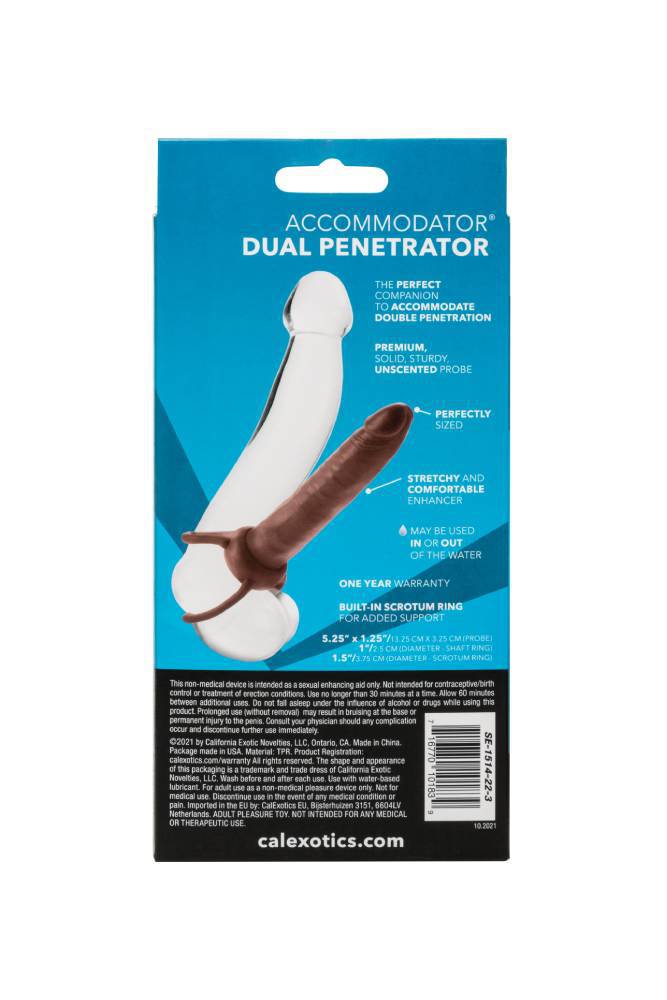 Cal Exotics - Accommodator Dual Penetrator Strap-On - Brown Sex Toy - Tophatter Daily Deals