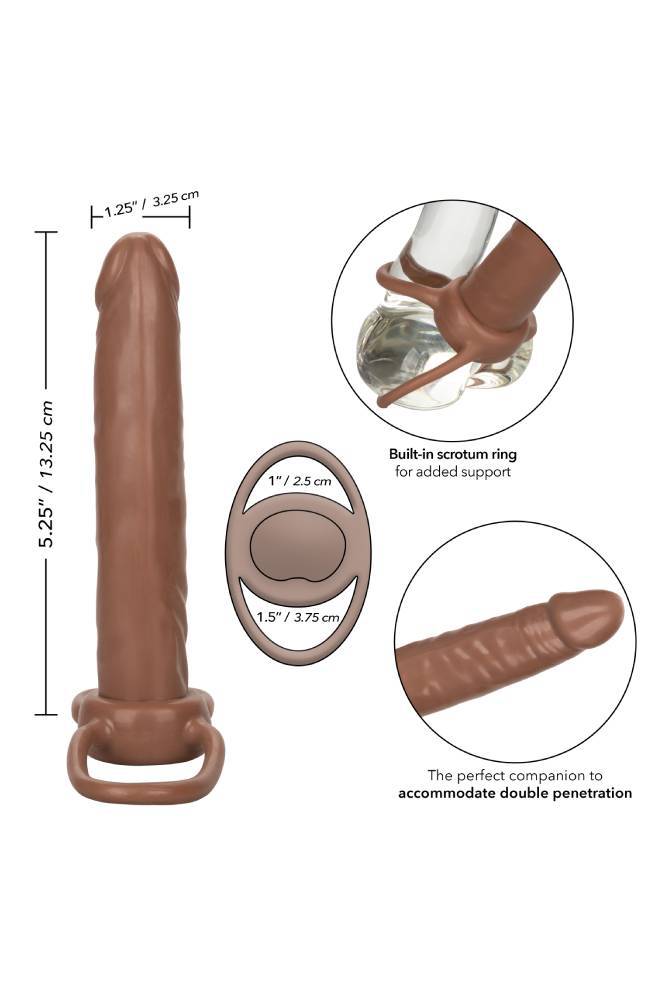 Cal Exotics - Accommodator Dual Penetrator Strap-On - Brown Sex Toy - Tophatter Daily Deals