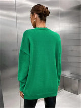 Oversized Women’s Pullover - Graphic Sleeve, Knit, Everyday - Tophatter Daily Deals