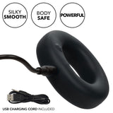 Link Up Optimum Black Dual-Density Silicone Vibrating Enhancer and Ultra-Soft Textured Support Ring > Cock Ring > Vibrating - Tophatter Daily Deals
