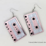 Acrylic Tape Drop Earrings Y2K Retro Style Ear Jewelry For Women Party Accessories - Tophatter Daily Deals