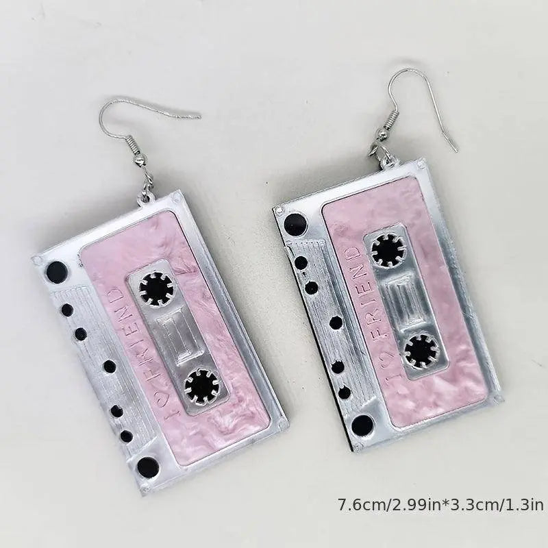 Acrylic Tape Drop Earrings Y2K Retro Style Ear Jewelry For Women Party Accessories - Tophatter Daily Deals