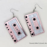 Acrylic Tape Drop Earrings Y2K Retro Style Ear Jewelry For Women Party Accessories Style1 - Tophatter Daily Deals