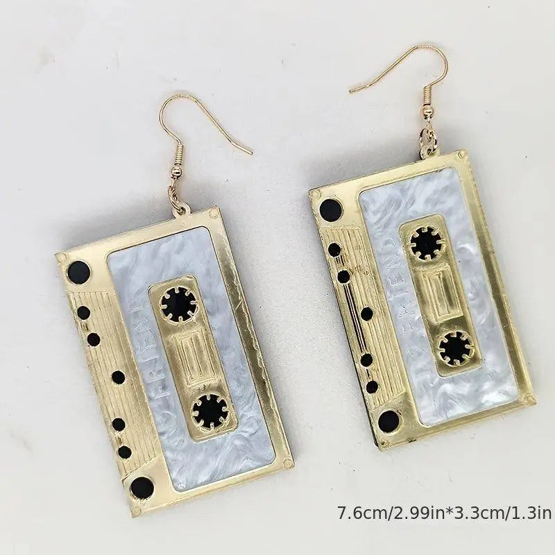 Acrylic Tape Drop Earrings Y2K Retro Style Ear Jewelry For Women Party Accessories - Tophatter Daily Deals