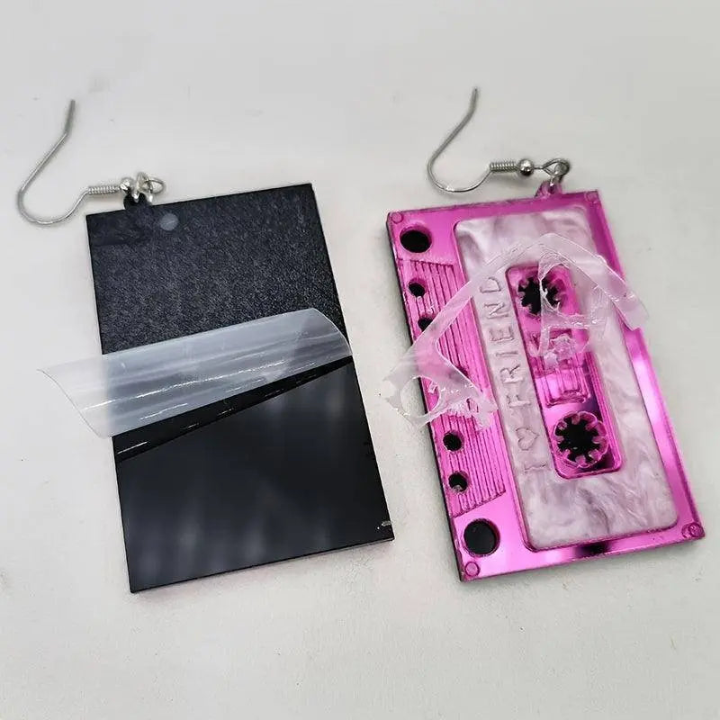 Acrylic Tape Drop Earrings Y2K Retro Style Ear Jewelry For Women Party Accessories - Tophatter Daily Deals