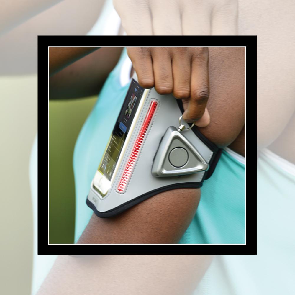 MYGUARD SPORT LED Armband & Safety Alarm w/Phone Holder Alarm - Tophatter Daily Deals