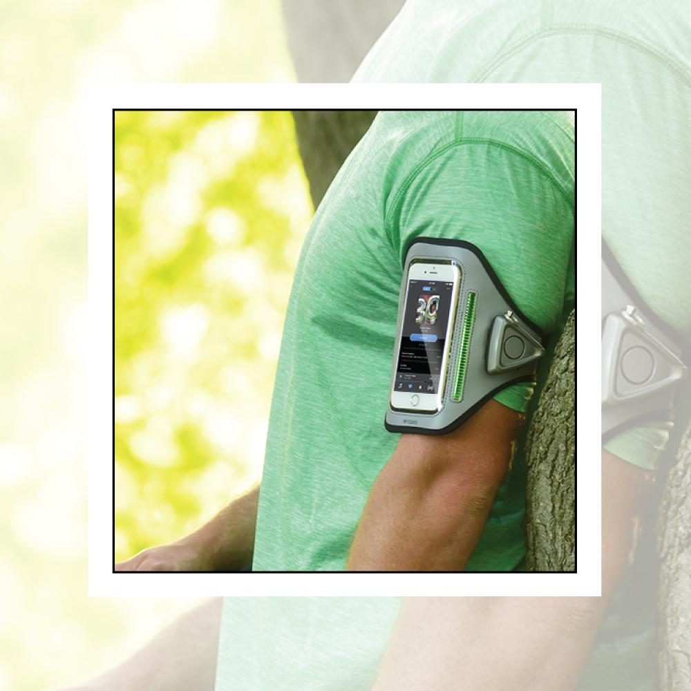 MYGUARD SPORT LED Armband & Safety Alarm w/Phone Holder Alarm - Tophatter Daily Deals