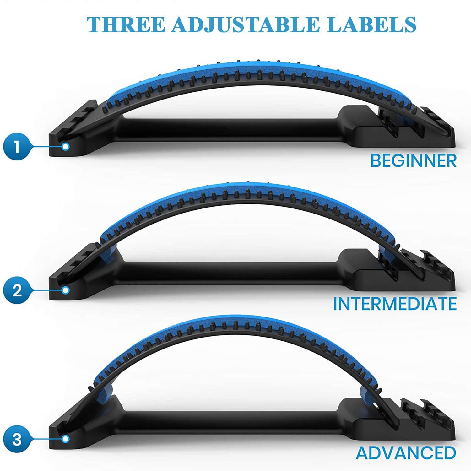 Back Stretcher Posture Corrector - Back Pain & Tension Relief Lower Lumbar Massage Health & Beauty - Tophatter Daily Deals