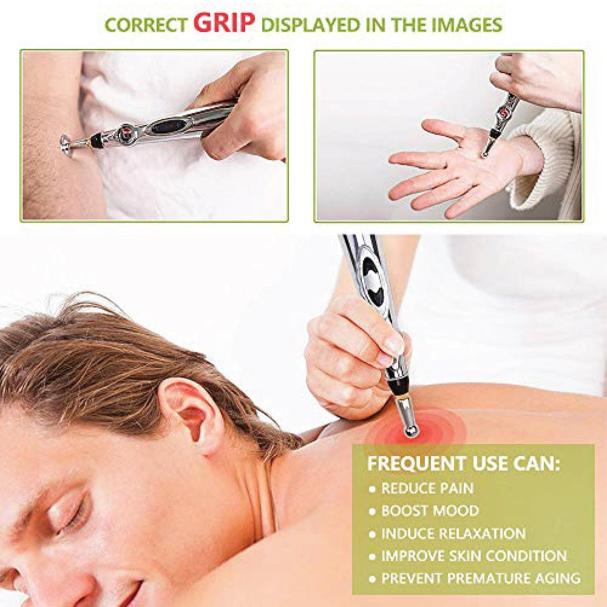 Electronic Acupuncture Pen - Electric Acupuncture Magnet Therapy Heal Massage Meridian Energy Pen Relief Pain Personal Care - Tophatter Daily Deals