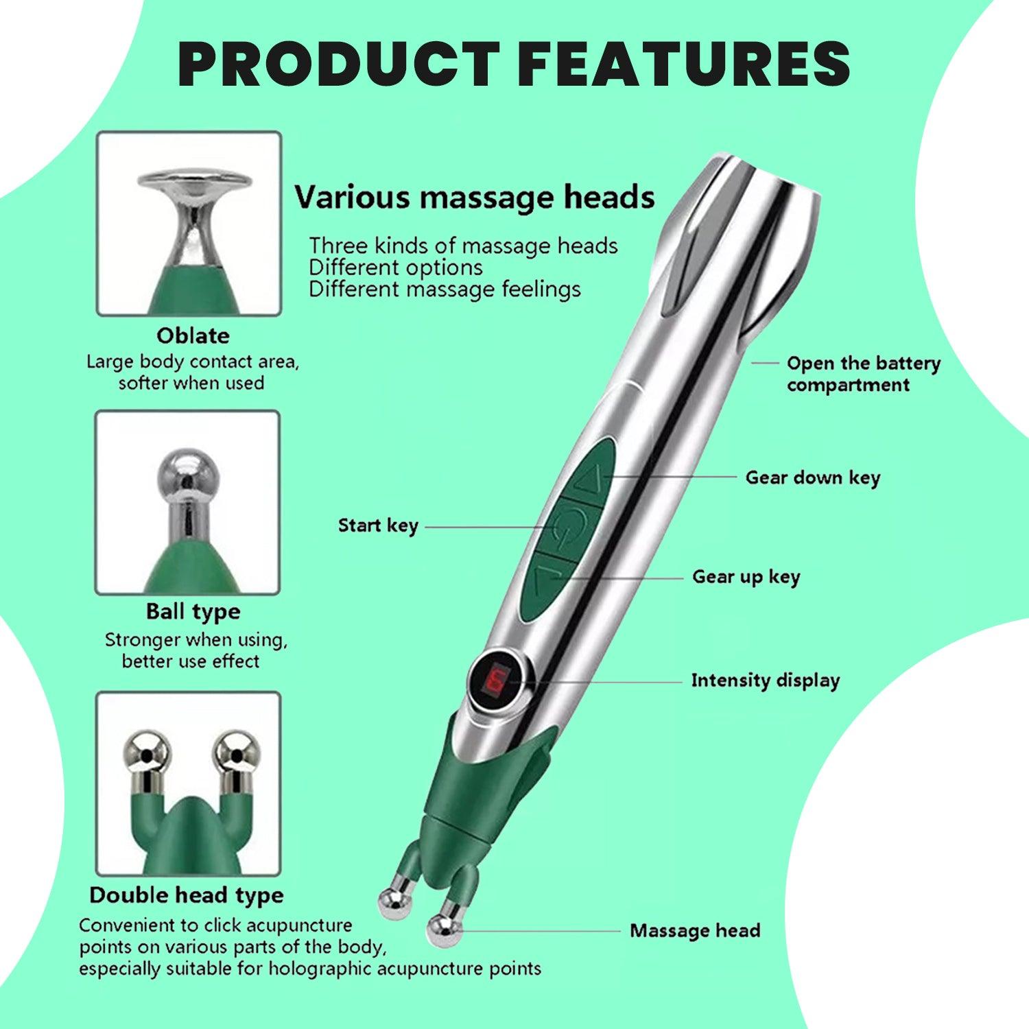 Pain Relief Pen - Acupuncture Pen Muscle Circulation Massage Meridian Body Massager Pain Relief Personal Care - Tophatter Daily Deals