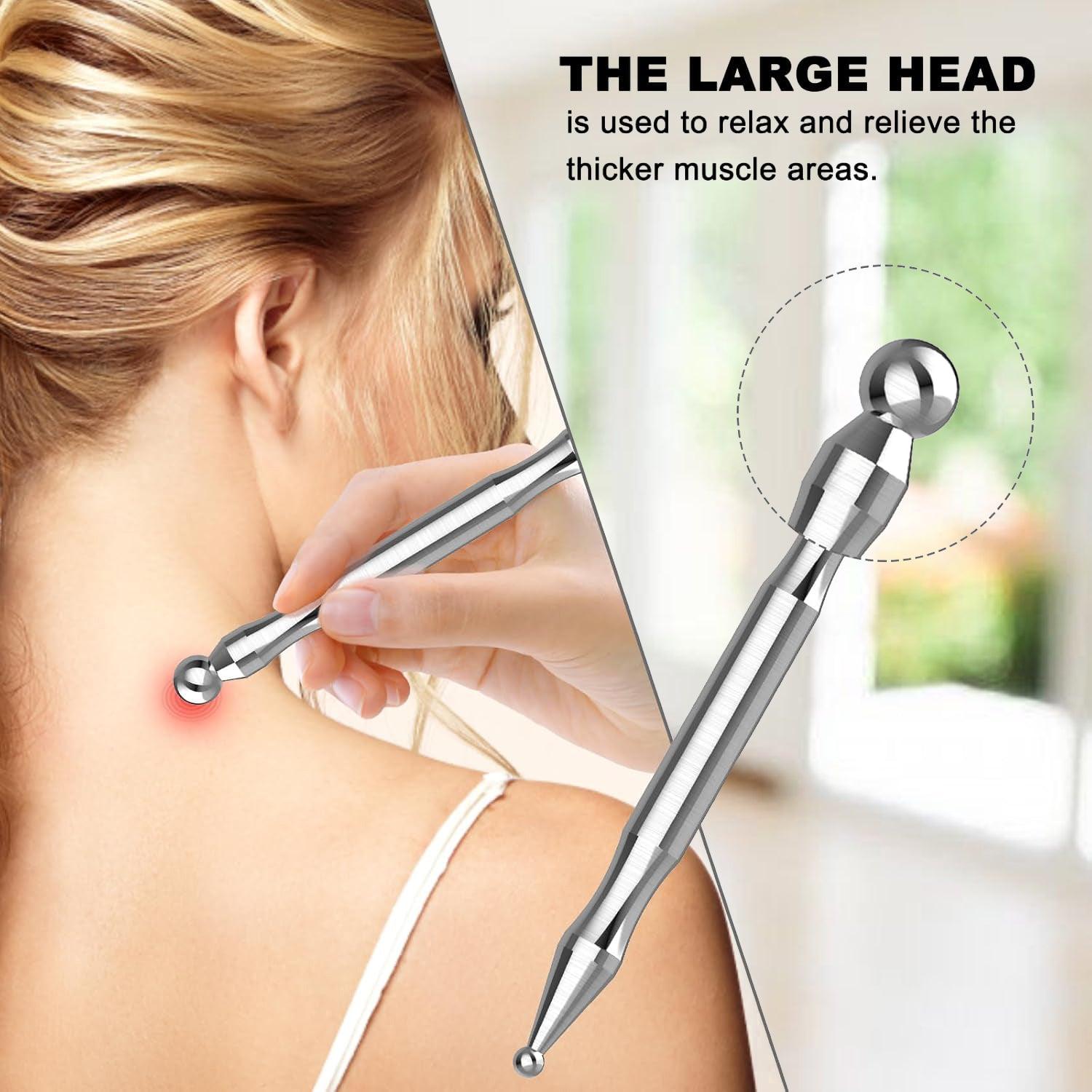 Stainless Steel Acupuncture Pen - Metal Massage Tool Manual Acupuncture Pen Deep Tissue Trigger Point Exercise & Fitness Equipment Manuals - Tophatter Daily Deals