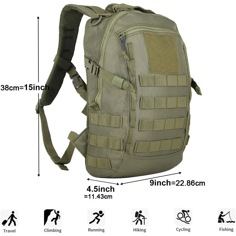 Waterproof Tactical Backpack Molle Rucksack Green Backpacks - Tophatter Daily Deals