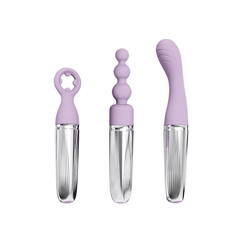 Adam & Eve Sweet Dreams Massager Kit 8 Tips Lavender Rechargeable > Vibrators > Ladies > Clitoral Vibrators and Stimulators - Tophatter Daily Deals