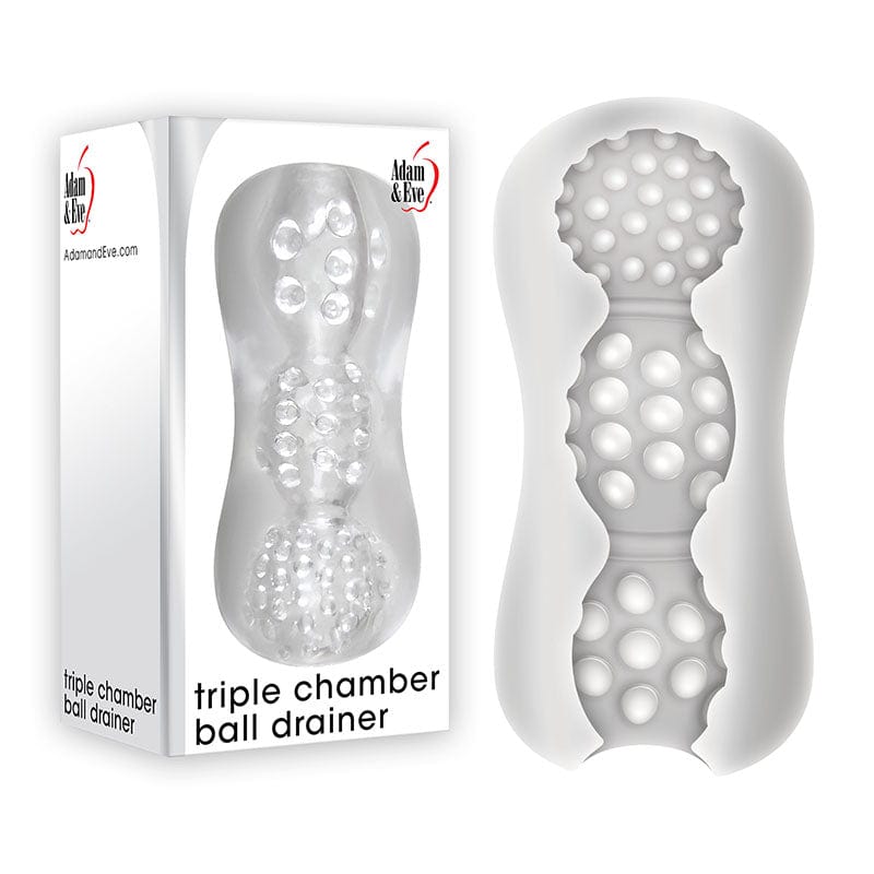 Adam & Eve Triple Chamber Ball Drainer Stroking Toy > Sex Toys For Men > Masturbators > Manual - Tophatter Daily Deals