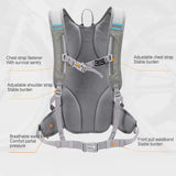 12L Waterproof Mountaineering Backpack Grey Backpacks - Tophatter Daily Deals