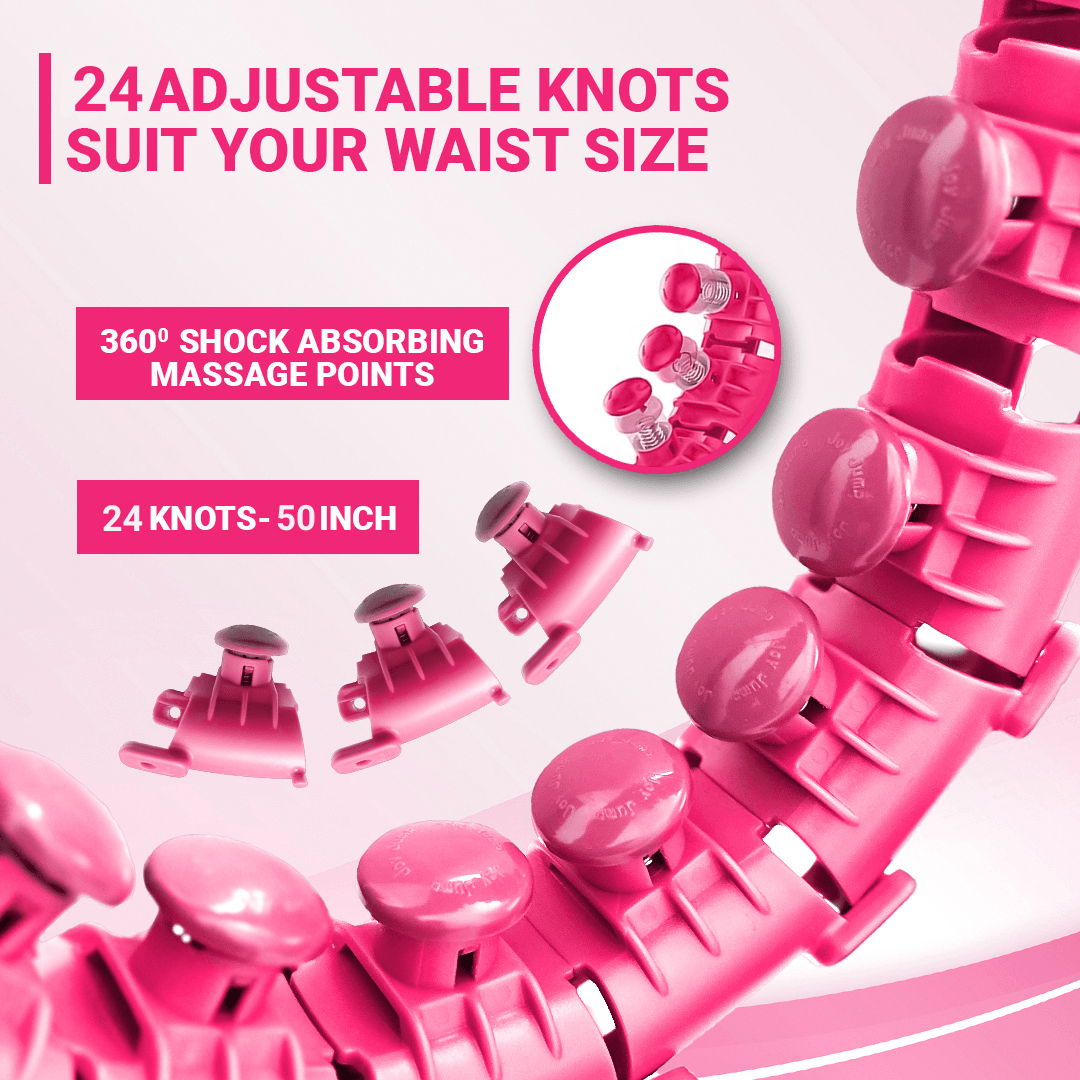 MASKURA Smart Weighted Hula Hoop With Counter 24 knots - Weight Loss Hula Hoop, Smart Fitness, Adjustable Ring Size With Counter Suitable For Adult Exercise & Fitness - Tophatter Daily Deals