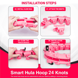 MASKURA Smart Weighted Hula Hoop With Counter 24 knots - Weight Loss Hula Hoop, Smart Fitness, Adjustable Ring Size With Counter Suitable For Adult Exercise & Fitness - Tophatter Daily Deals