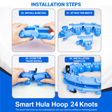 MASKURA Smart Weighted Hula Hoop With Counter 24 knots - Weight Loss Hula Hoop, Smart Fitness, Adjustable Ring Size With Counter Suitable For Adult Exercise & Fitness - Tophatter Daily Deals