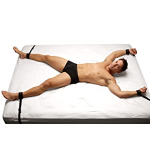 Adjustable Bedroom Restraint Kit Black > Bondage Gear > Bed Restraints - Tophatter Daily Deals