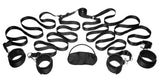 Adjustable Bedroom Restraint Kit Black > Bondage Gear > Bed Restraints - Tophatter Daily Deals