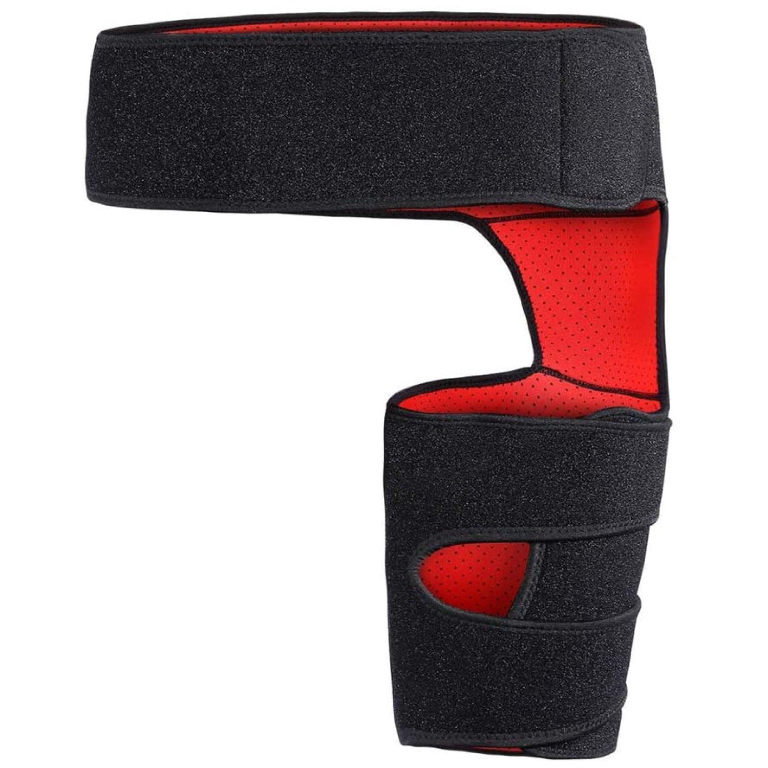 Adjustable Support for Hip - Groin Support Bandage, Adjustable Compression Wrap For Hip, Groin, Hamstring, Thigh, And Sciatic Nerve Pain Relief Exercise & Fitness - Tophatter Daily Deals