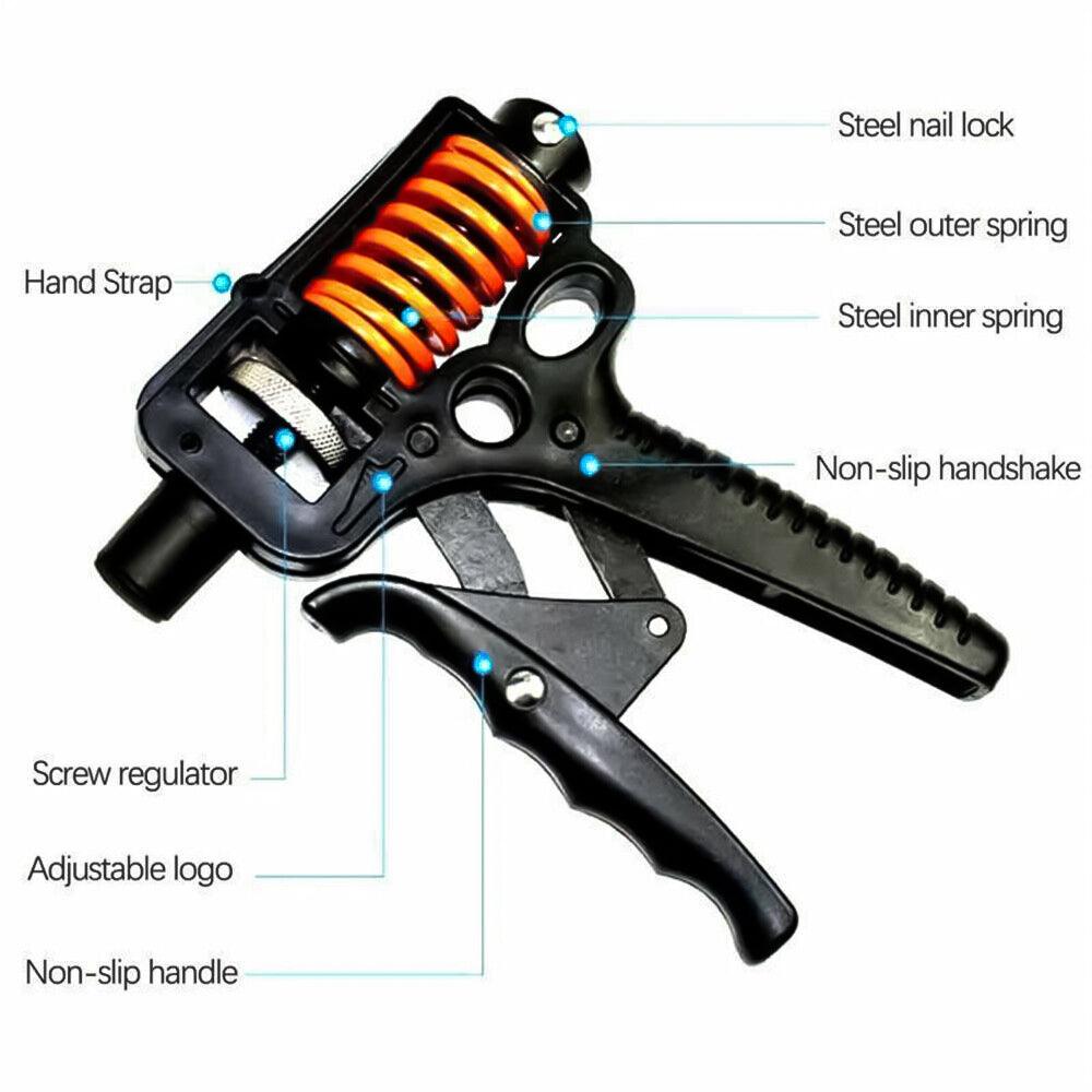 Adjustable Grip Strengthener - 5-120kg Wrist Forearm Gripper Exerciser UK Exercise & Fitness - Tophatter Daily Deals