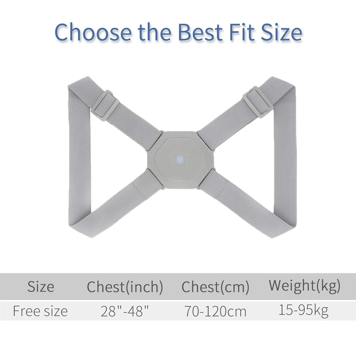 Clavicle Brace for Fracture -Intelligent Posture Corrector Smart Adjustable Kids Adult Clavicle Spine Support Exercise & Fitness - Tophatter Daily Deals