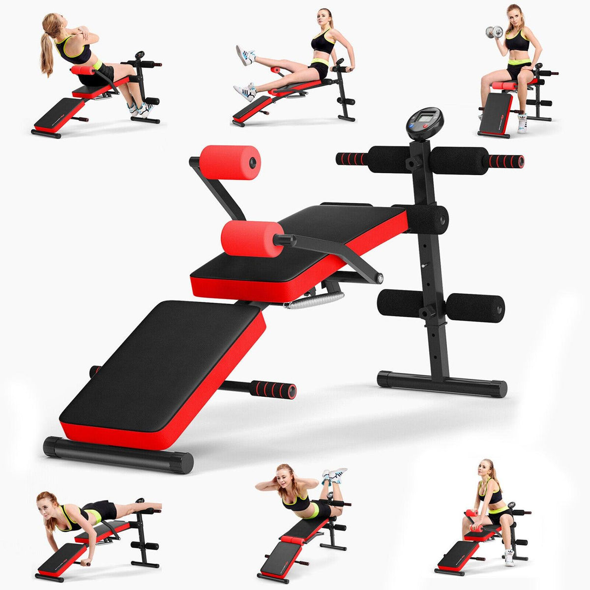 Exercise Sit Up Bench- Multi-Funtional Weight Bench for Ab Fitness | UK Exercise & Fitness - Tophatter Daily Deals