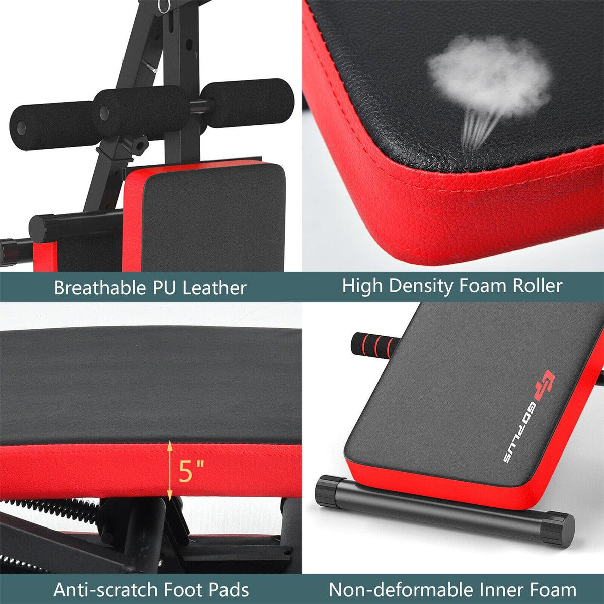 Exercise Sit Up Bench- Multi-Funtional Weight Bench for Ab Fitness | UK Exercise & Fitness - Tophatter Daily Deals