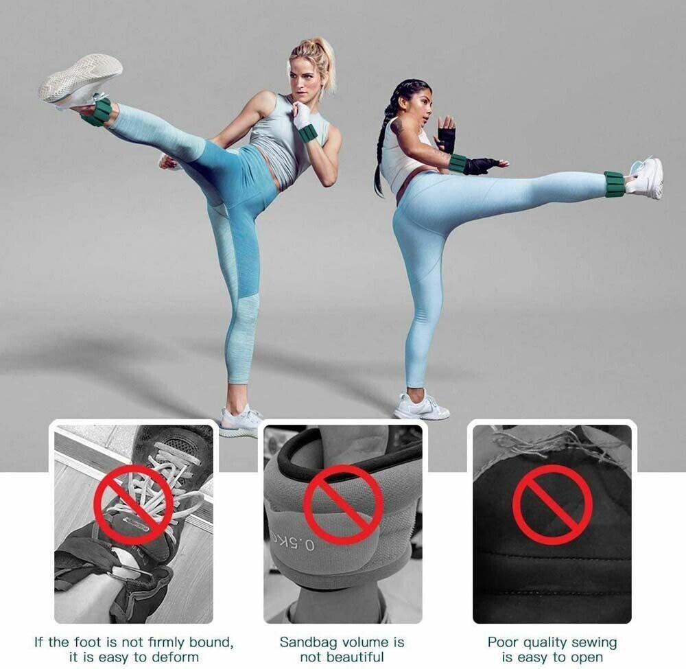 Wrist Ankle Weights - 1 Pair Silicone Workout Bands for Fitness Wearable Leg & Cuff Weight Straps for Yoga & Dance Exercise & Fitness - Tophatter Daily Deals