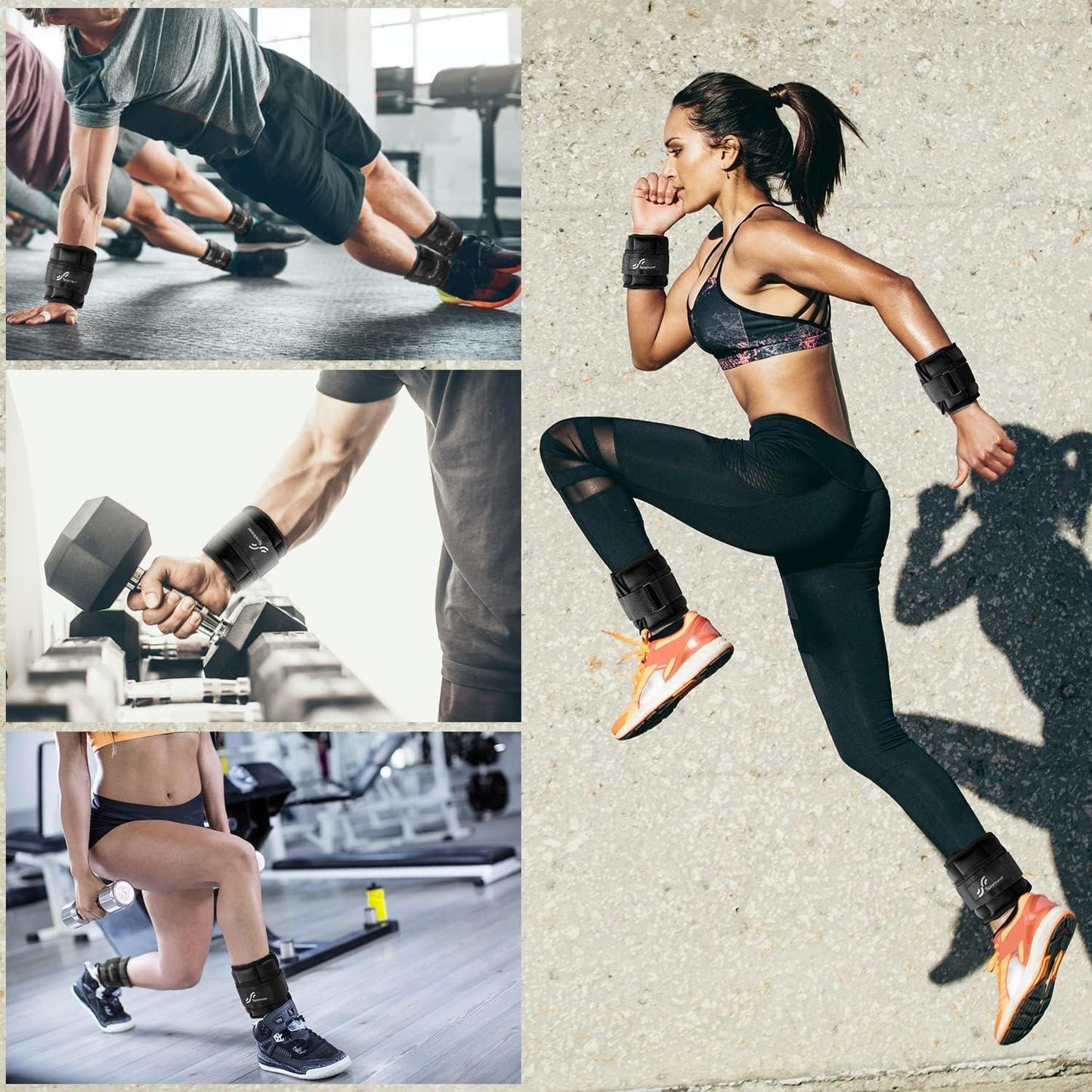 Ankle and Wrist Weights - Ankle Wrist Leg Weights Adjustable Strap Running Fitness Gym Strength Training Exercise & Fitness - Tophatter Daily Deals
