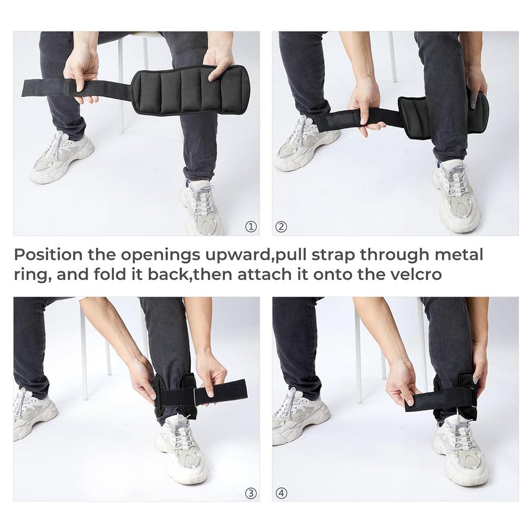 Ankle and Wrist Weights - Ankle Wrist Leg Weights Adjustable Strap Running Fitness Gym Strength Training Exercise & Fitness - Tophatter Daily Deals