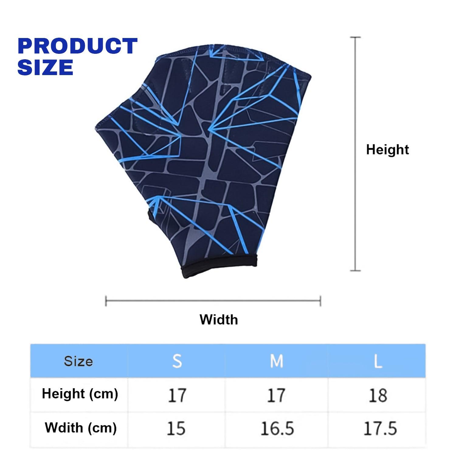 Swimming Hand Paddles - 1 Pair Swim Hand Fins Flippers Finger Webbed Gloves Water Sports Gloves Swimming - Tophatter Daily Deals