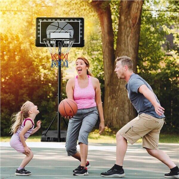 Portable Basketball Hoop UK - 7-8ft Height Adjustable Basketball Net Stand Sports & Outdoor - Tophatter Daily Deals