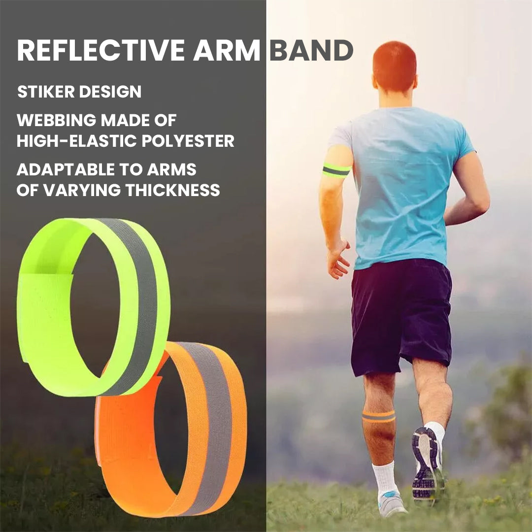 High Visibility Bands – Adjustable Reflective Arm Band Safety Bands for Running Jogging Cycling Walking & Sports Sports & Outdoor - Tophatter Daily Deals