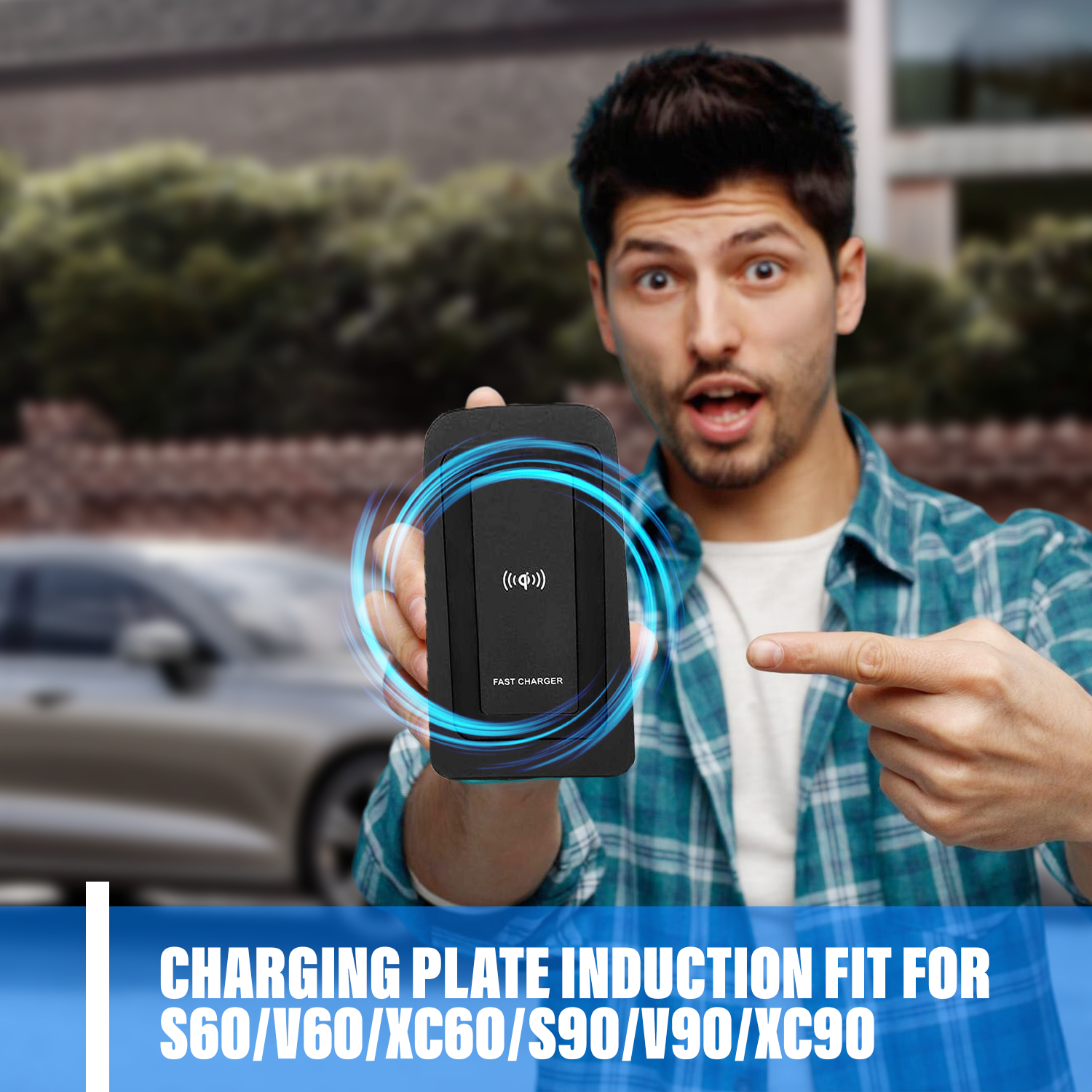 Wireless Phone Charger for Car – Charging Plate for Volvo XC60 XC90 S90 V90 2016-2020 Series Car Wireless Charger - Tophatter Daily Deals