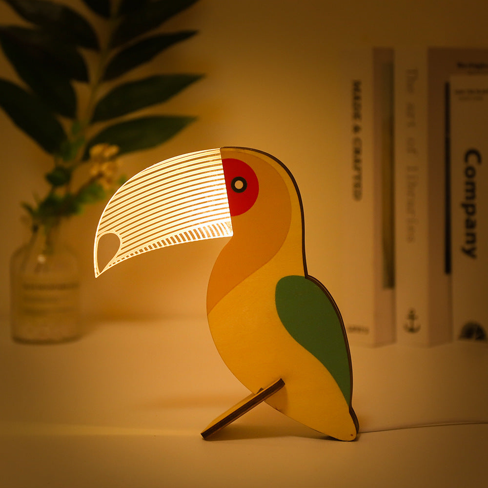 Adorable Animal LED Night Light Toucan LED Night Light - Tophatter Daily Deals